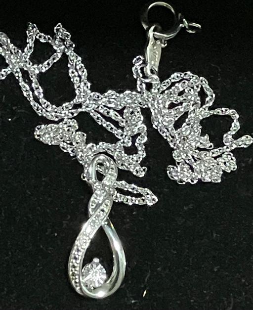 Buy & Sell Yeovil Somerset - Photos for Sterling Silver Diamond Droplet Necklace 925