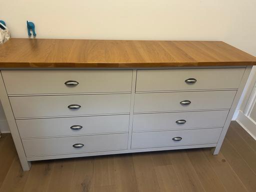 Buy & Sell Clapham South West London - Photos for M&S Wood grey chest of drawers