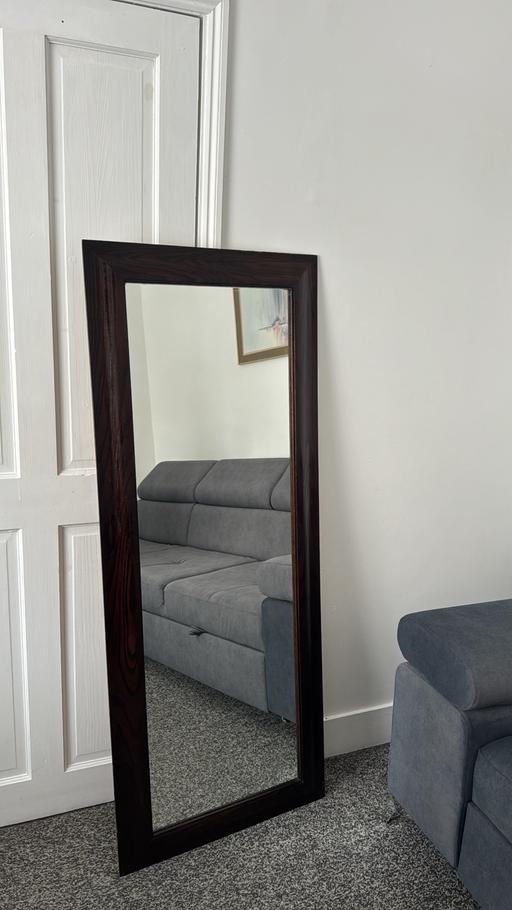 Buy & Sell Loxford East London - Photos for Full-Length Mirror with Dark Wood Frame