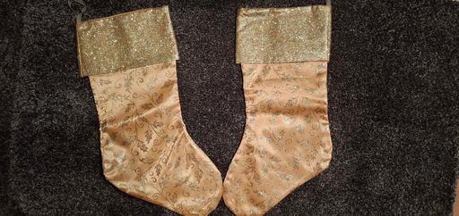 Buy & Sell Dudley Port Sandwell - Photos for 2x Gold Glitter Christmas Stockings