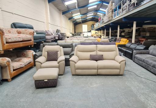 Buy & Sell Pentre Flintshire - Wales - Photos for La-z-boy silver fabric electric sofa set