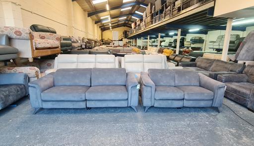 Buy & Sell Pentre Flintshire - Wales - Photos for Ezra grey fabric electric sofa set