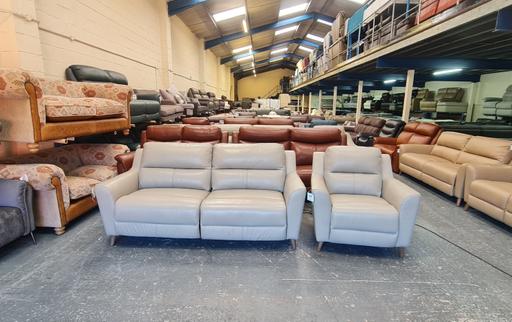 Buy & Sell Pentre Flintshire - Wales - Photos for La-z-boy grey leather electric sofa set