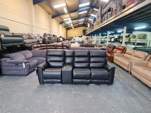 Buy & Sell Pentre Flintshire - Wales - Photos for La-z-boy black leather electric sofa