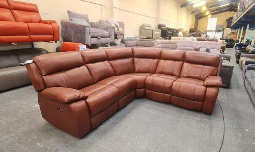Buy & Sell Pentre Flintshire - Wales - Photos for Moreno brown leather electric corner sofa