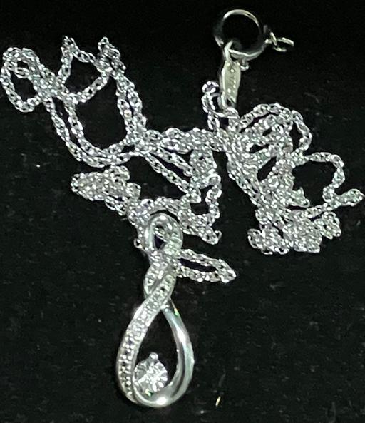 Buy & Sell Yeovil Somerset - Photos for Sterling Silver Diamond Droplet Necklace 925