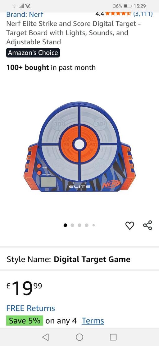 Buy & Sell Heath Town Wolverhampton - Photos for New Nerf electronic board RRP £20