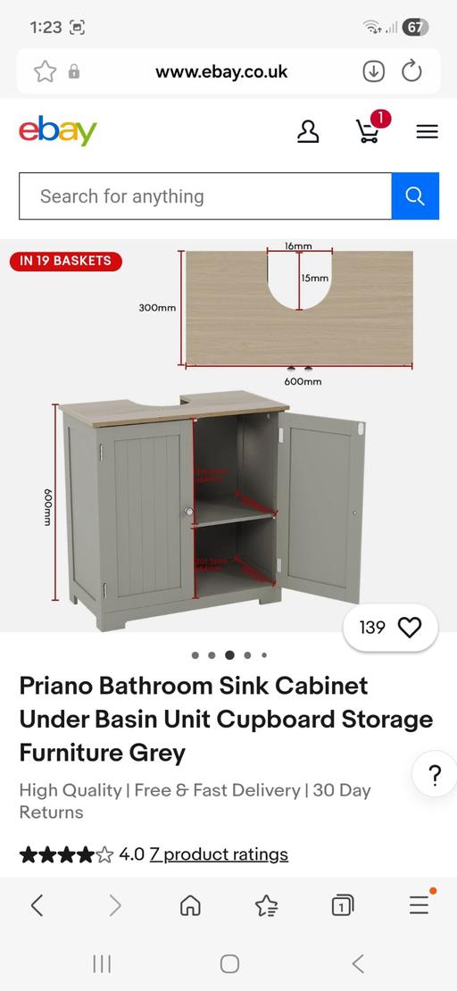 Buy & Sell Dudley Port Sandwell - Photos for bathroom under sink unit