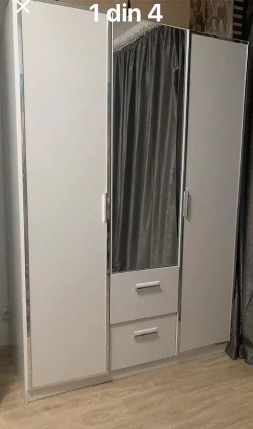 Buy & Sell Battersea South West London - Photos for White wardrobe with mirror