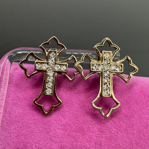 Buy & Sell Tyseley Birmingham - Photos for Oversized Crystal Cross Stud Earrings