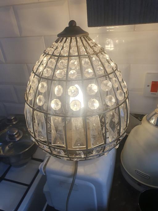 Buy & Sell Pensnett Dudley - Photos for 12 inch Bling Lamp, Lightshade & Frame , VGC