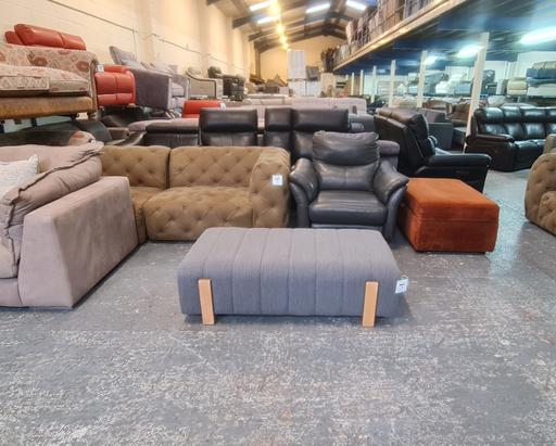 Buy & Sell Pentre Flintshire - Wales - Photos for Brantwood grey fabric footstool