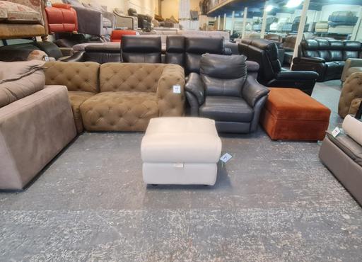 Buy & Sell Pentre Flintshire - Wales - Photos for Ezra cream leather storage footstool