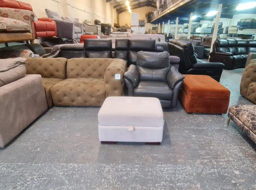 Buy & Sell Pentre Flintshire - Wales - Photos for Sofology grey/cream fabric storage footstool