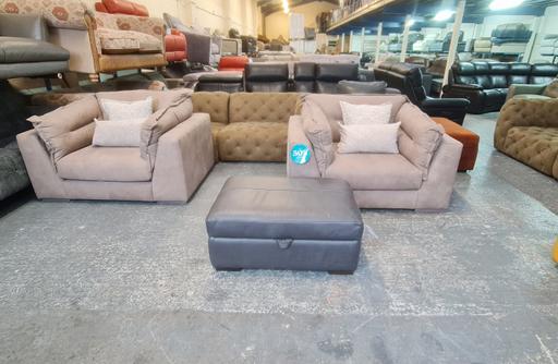 Buy & Sell Pentre Flintshire - Wales - Photos for Linara dark grey leather storage footstool