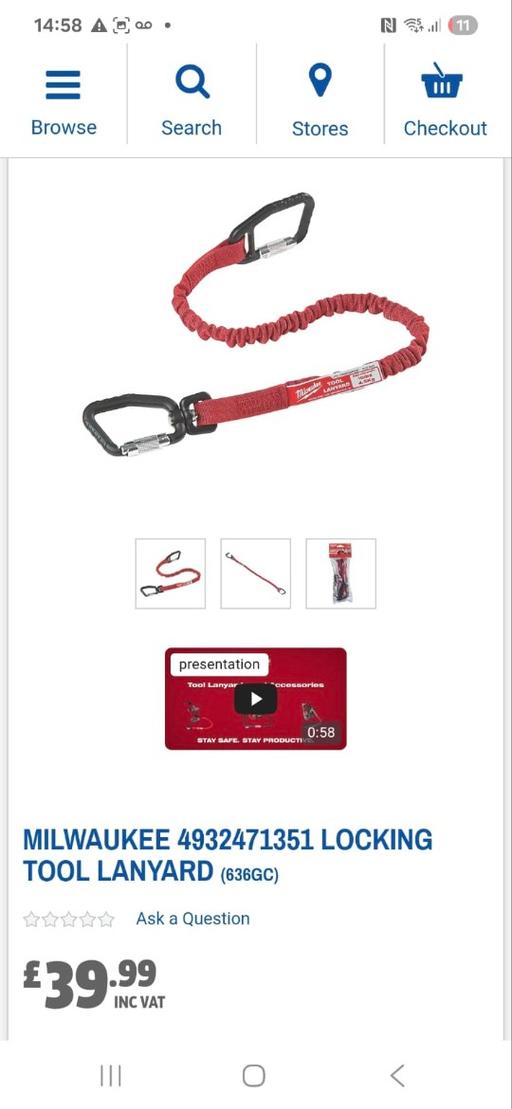 Buy & Sell Wath-Upon-Dearne Rotherham - Photos for Milwaukee locking tool lanyard