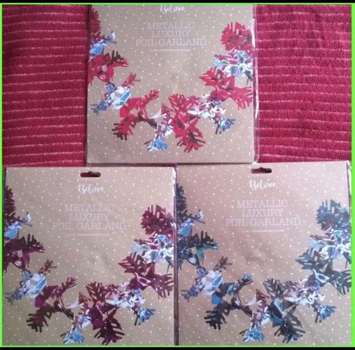 Buy & Sell Stratford East London - Photos for (*6×*) 2.7m Luxury Foil Garland Foil Large Xm