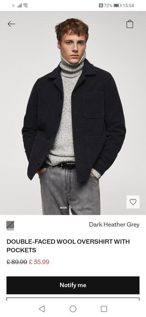 Buy & Sell Heath Town Wolverhampton - Photos for New men's Mango Slim Fit Small wool jacket