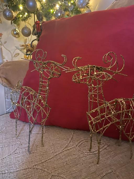Buy & Sell Brockmoor Dudley - Photos for Pair of raindeers gold in colour