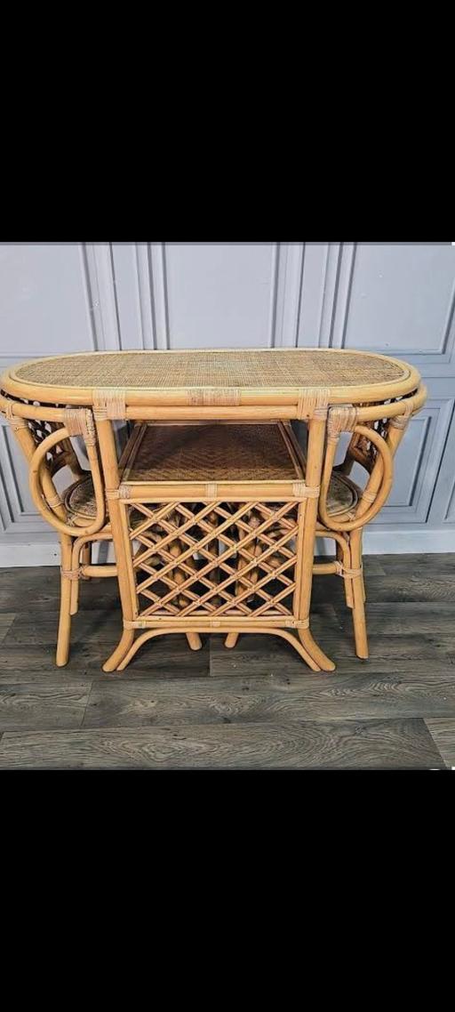Buy & Sell Greasby Wirral - Photos for Bistro two seater dining, wicker, bamboo