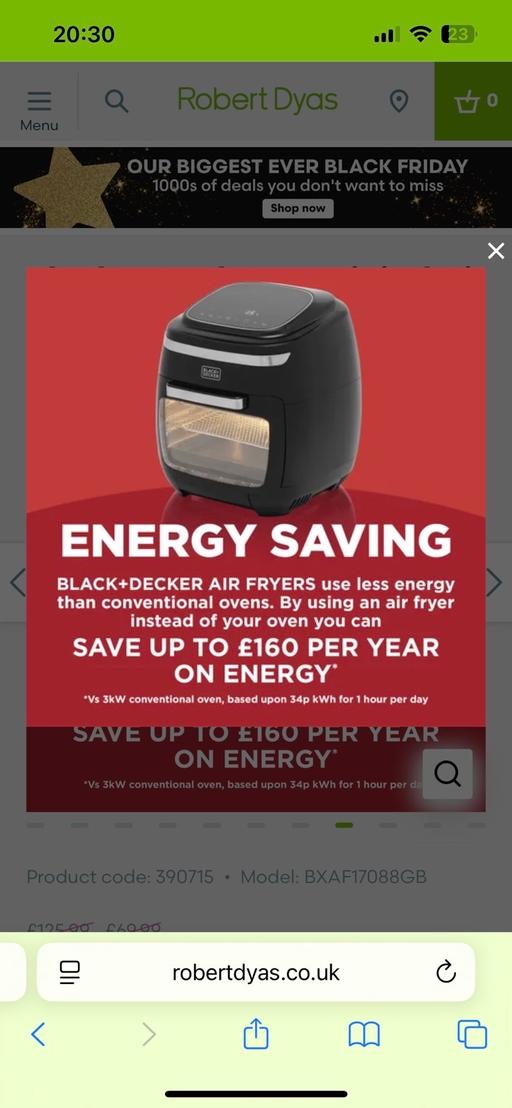 Buy & Sell Hurst Green Dudley - Photos for Black & Decker 11L digital air fryer