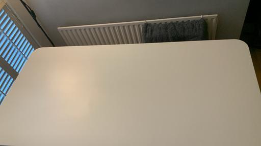Buy & Sell Mortlake South West London - Photos for Large White Ikea Desk- adjustable height