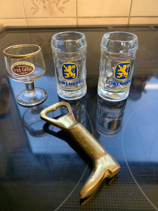 Buy & Sell Birchills Walsall - Photos for Brass bottle opener & miniature glass’s