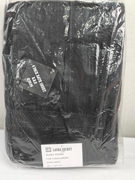 Buy & Sell Blackburn Blackburn with Darwen - Photos for Plain Black bath sheet 80x140cm approx