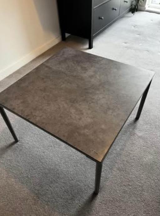 Buy & Sell Deptford South East London - Photos for Balcony/Patio Coffee Table - Steel/Glass/Grey