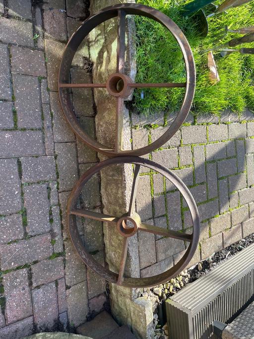Buy & Sell Treeton Rotherham - Photos for Pair of cast iron wheels