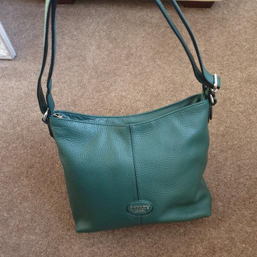Buy & Sell Sunbury-on-Thames Spelthorne - Photos for Osprey London Green Leather Shoulder Bag Work
