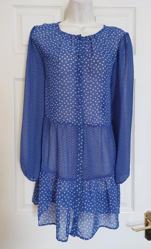 Buy & Sell Dafen Carmarthenshire - Wales - Photos for Blue pink spots smock dress long top 18