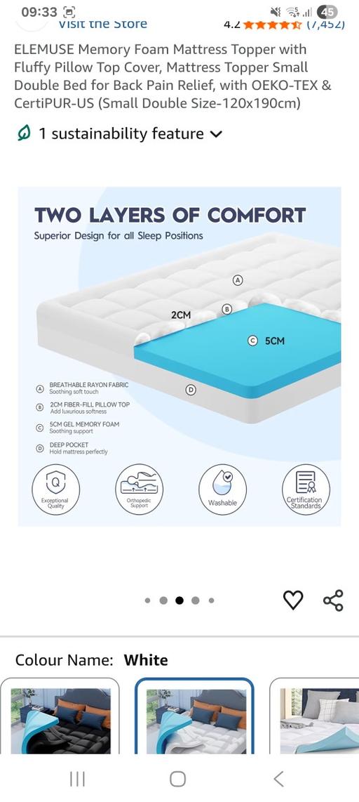 Buy & Sell Wergs Wolverhampton - Photos for small double mattress topper