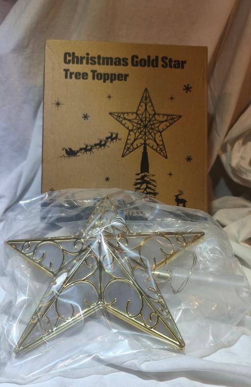Buy & Sell Thornaby Stockton-on-Tees - Photos for New gold colour 11 inches Christmas tree topp