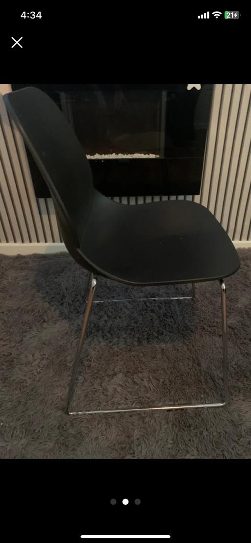 Buy & Sell Burncross Sheffield - Photos for ikea 4 black chairs