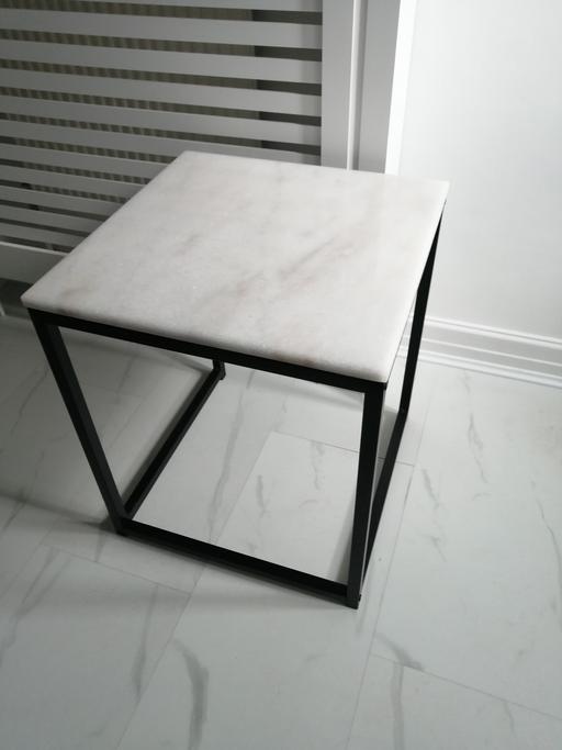 Buy & Sell West Derby Liverpool - Photos for marble top side table with black metal frame