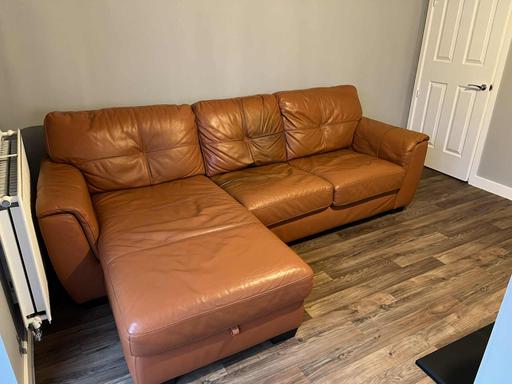 Buy & Sell Birchills Walsall - Photos for DFS Leather Sofa Bed + Footstool