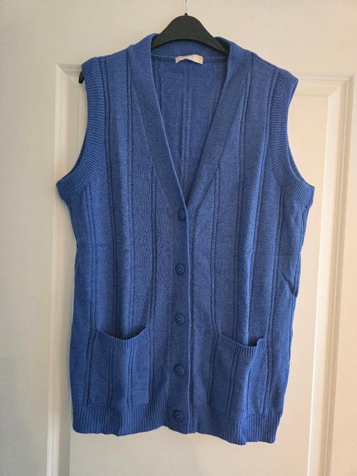 Buy & Sell Rowley Regis Sandwell - Photos for Ladies blue knitted waistcoat 💙 uk14/16