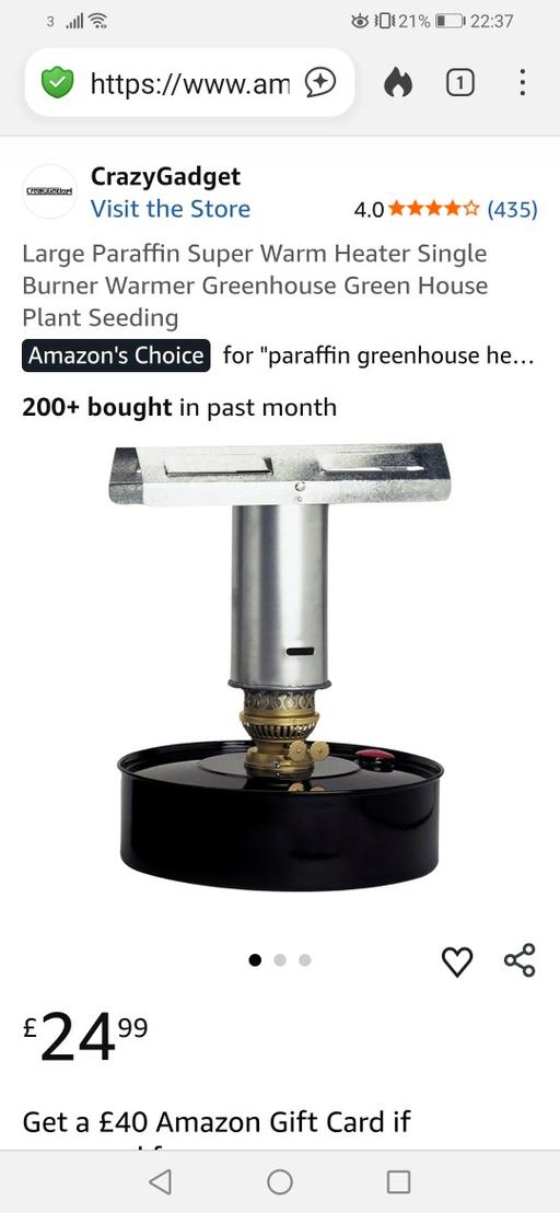 Buy & Sell Heath Town Wolverhampton - Photos for New greenhouse paraffin heater