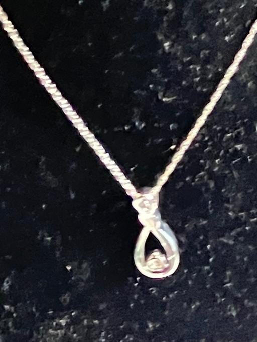 Buy & Sell Yeovil Somerset - Photos for Sterling Silver Diamond Droplet Necklace 925