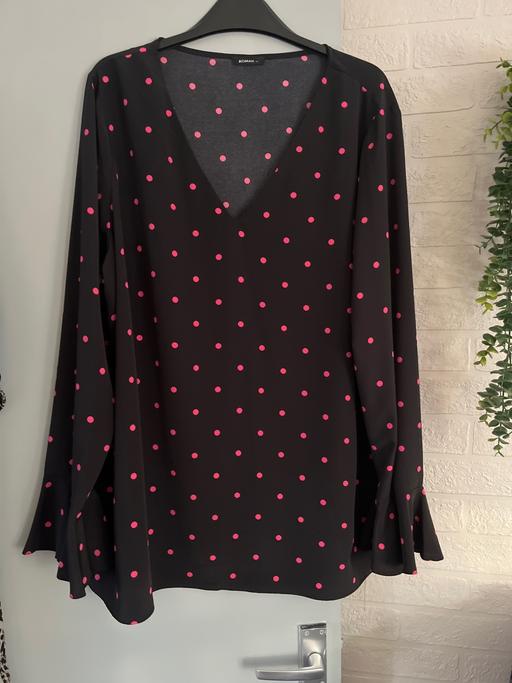 Buy & Sell Conisbrough Doncaster - Photos for Roman designer pink dots black top size 20