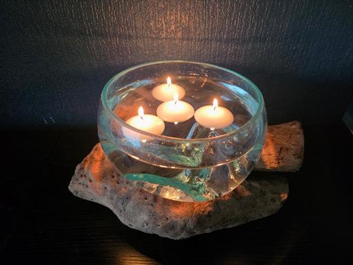 Buy & Sell Marston Green Solihull - Photos for Molten Glass on Gamal Wood /Bowl