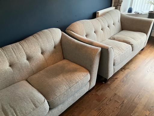 Buy & Sell Browney County Durham - Photos for 2x Two Seater Sofas in Grey Fabric