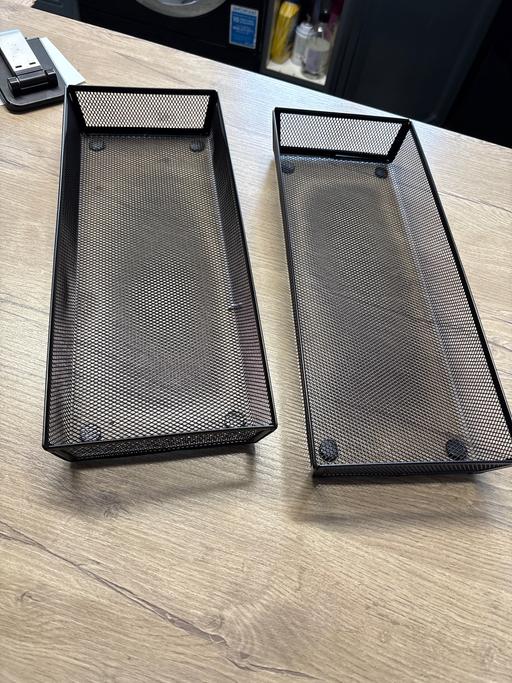 Buy & Sell Duckmanton Chesterfield - Photos for Black mesh metal draw organisers