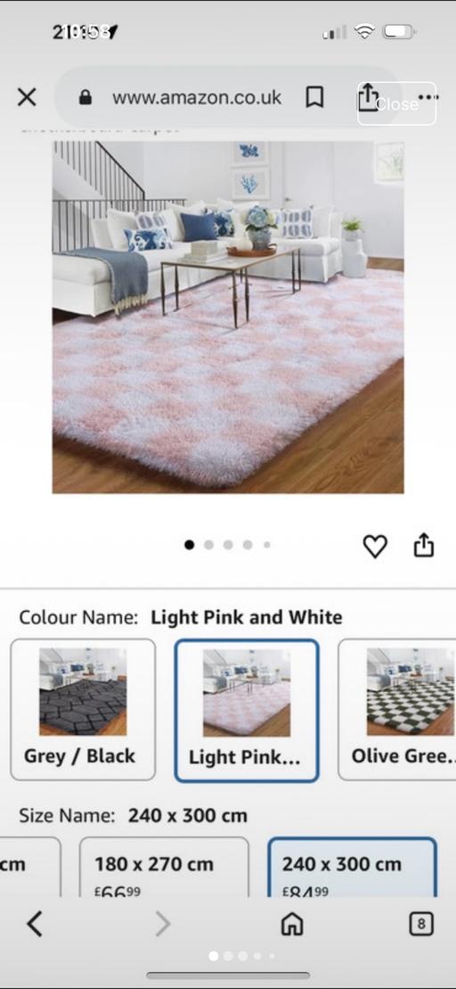 Buy & Sell Duckmanton Chesterfield - Photos for Bybsrll checkered fluffy area rug