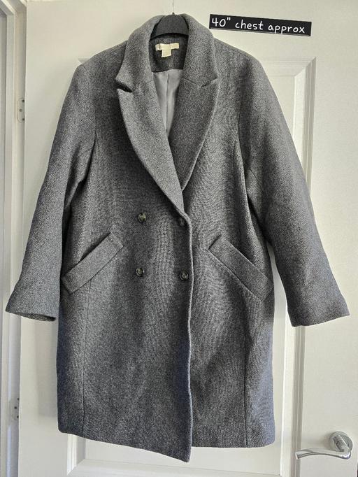 Buy & Sell Rowley Regis Sandwell - Photos for H&M ladies grey wool coat EUR 36 uk8