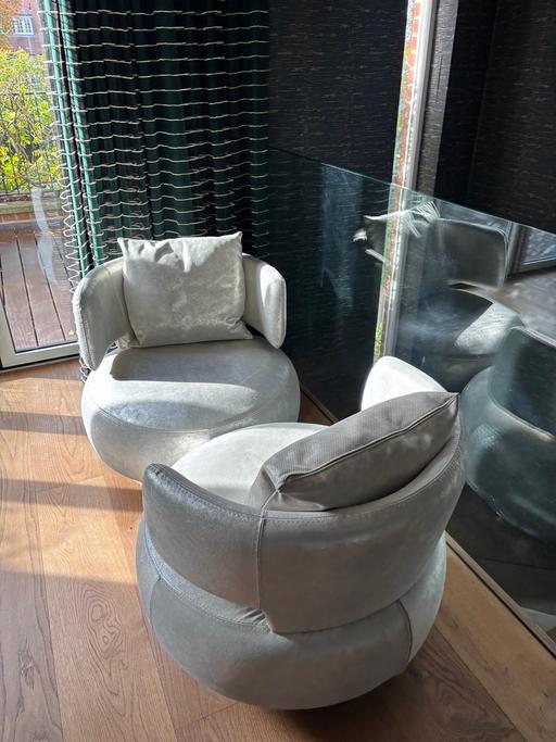 Buy & Sell Childs Hill North West London - Photos for Roche Bobois pair swivel armchairs