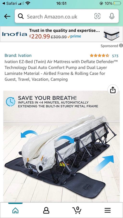 Buy & Sell Shepherdswell Dover - Photos for EZ bed double