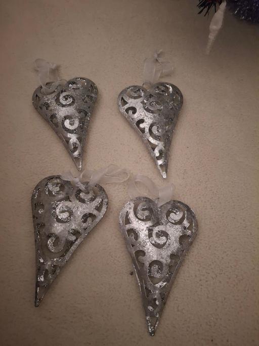 Buy & Sell Northfield Birmingham - Photos for large silver heart xmas tree decorations