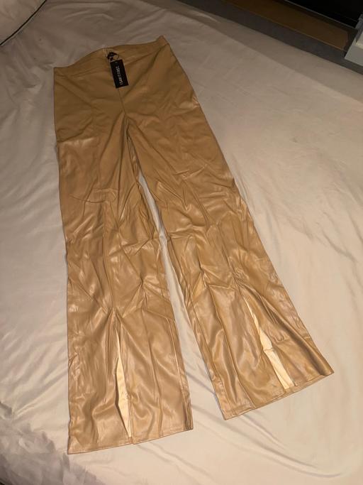 Buy & Sell South Hornchurch East London - Photos for Faux leather flare split front trousers